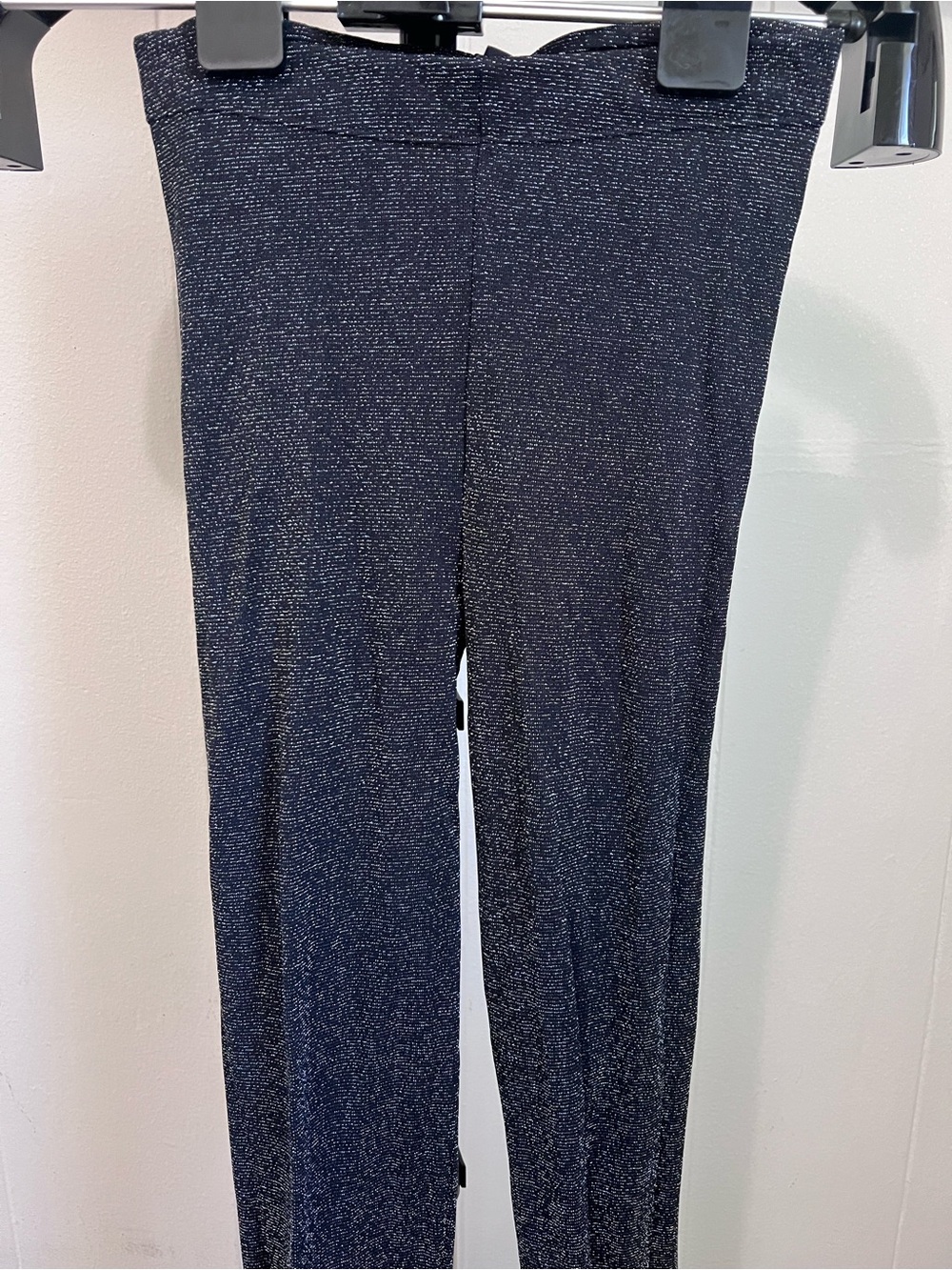 BCBGMaxAzria Black Metallic Knit Leggings